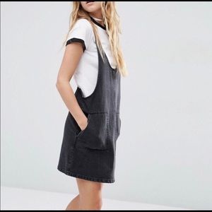 ASOS denim pinafore dress